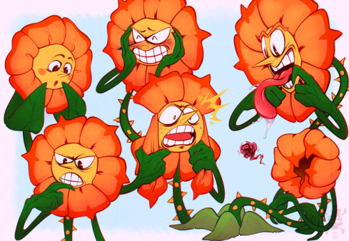 skeleslime-phantom:   🌼  Yo it’s that cool smiley flower fellow from the mr.cupface game.  🌼   [ do not erase artist’s comments or repost images elsewhere ]  lol XD