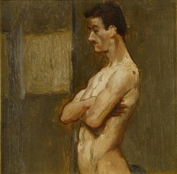 art-and-things-of-beauty:Henri Evenepoel (1872-1899) - Study of a male, oil on canvas, 18,5 x 18,5 cm.