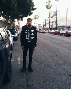 blackfashion:  DeionPage.tumblr.com Los Angeles  Adidas original Tokyo sweatshirt