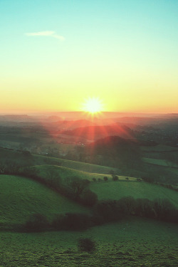  Colmer’s Hill sunrise, Dorset, England 