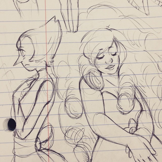 sakurakeyblader:  #stevenuniverse #doodles tho. I love tall pink mom and worrying