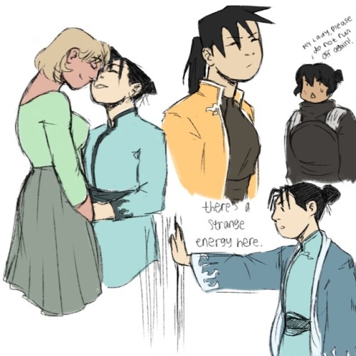 colonelhotstuff: some more gender swap!au stuff i doodled while I avoid my responsibilities and obli