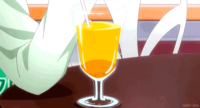 Oishii~desu ‣ Anime Food — Orange Juice - Sansha Sanyou ep8