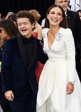 Gaten Matarazzo and Millie Bobby Brown photographed at the 2020 Screen Actors Guild Awards, 1.19.20.