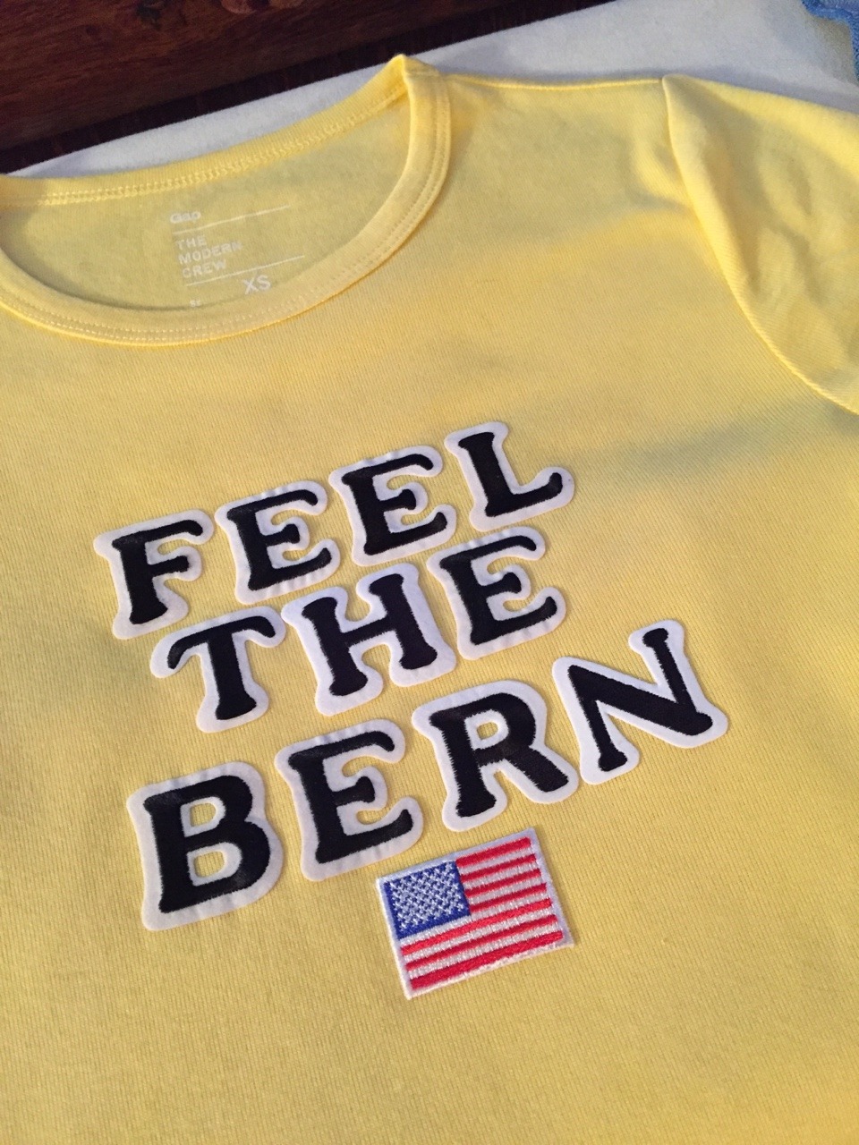 k&ndash;aroline:  I made a shirt to wear to see Bernie Sanders speak tomorrow!!!!!!!