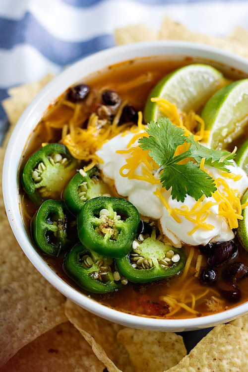foodffs: Slow Cooker Chicken Tortilla Soup - Recipe Here Follow for recipes Get your FoodFfs stuff h