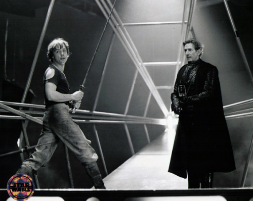 alwaysstarwars: Mark Hamill with stunt double/choreographer/all-around-badass Bob Anderson I&rsq