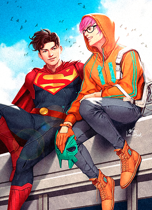 lgbtincomics:Jon Kent & Jay Nakamura Superman Son of Kal-El #5 variant covers art by Inhyuk Lee 