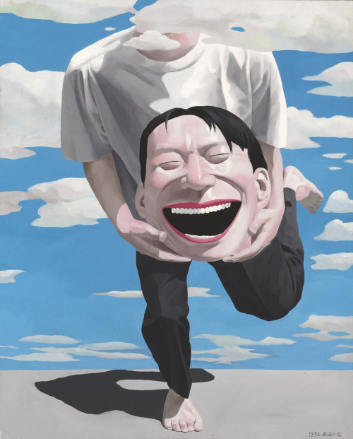 mdme-x: probably my favorite Yue Minjun; its dynamic composition effortlessly combines absurdity wit