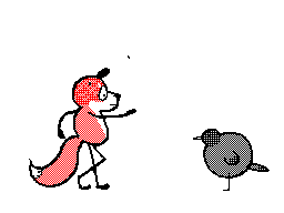 k-eke:  Le renard tournant et le pigeon rebondissantThe spinning fox and the bouncing pigeon =)