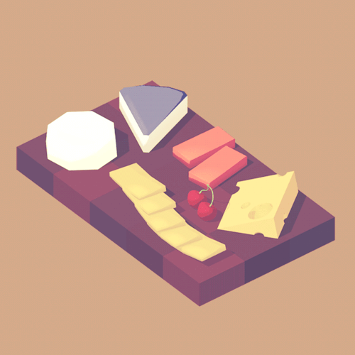 edible3d: C is for cheese !!  (plus a cherry cameo for a dear Anon)