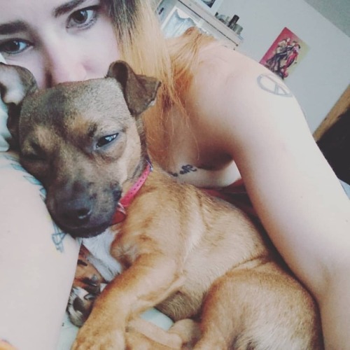 Good morning from me and my fur baby!  (at adult photos