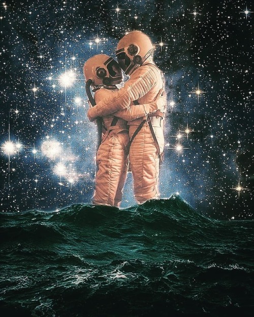 sound-dream:#myedit #surrealism #surrealart #love #galaxy #space #spaceart #cosmicart #lovers #love 