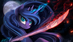 yakovlev-vad:    One more Luna… I need to paint more background pony but I just can’t resist. Why? XDUnfortunately, in recent times, I had a little time for drawing( It must be color sketch and all, but I finished it, surely…  Full size