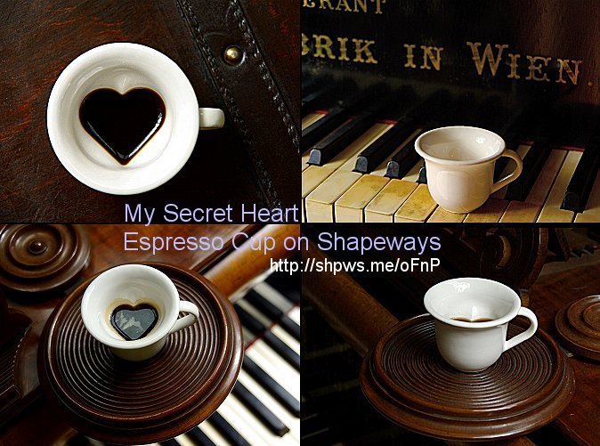 I designed this Secret Heart Espresso Cup as a surprising gift for your darling and loved ones, perfect for Valentine’s Day, Mother’s Day and those rare unique occasions, when you want to show somebody with a truly happy smile on your face, for whom...