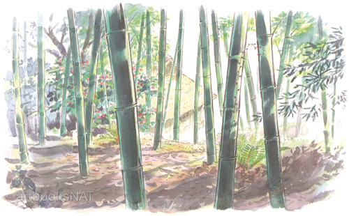 artbooksnat: Watercolored nature backgrounds from the Studio Ghibli film The Tale of Princess Kaguya
