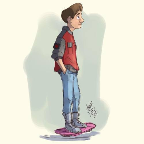 My #backtothefutureday contribution #illustration #bttf #martymcfly #hoverboard #backtothefuture #ba