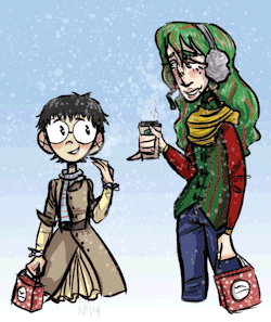 Congercine:  Happy Holidays To Limis, Who Was My Ss Recipient! They Asked For Onoda+Makishima