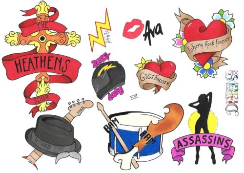 distancedesigns:  One day ‘til a new SDRR song! In honour, here’s some SDRR tattoo flash