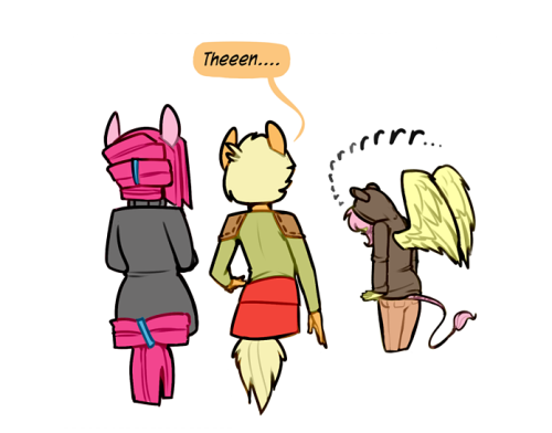 ultimareuniverse:Once upon a time, a young filly named Cottontail wanted to be a bear. It was…less than ideal. The End.AHHHH OMFG too cute~! X3 <3
