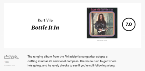 isitbetterthanemotion: Is it better than E•MO•TION?: Kurt Vile: Bottle It InPitchfork rati