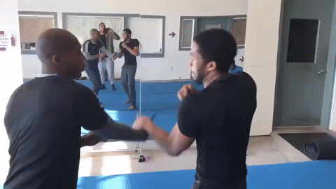 butts-and-uppercuts:  Chadwick Boseman doing Kali drills in preparation for his role