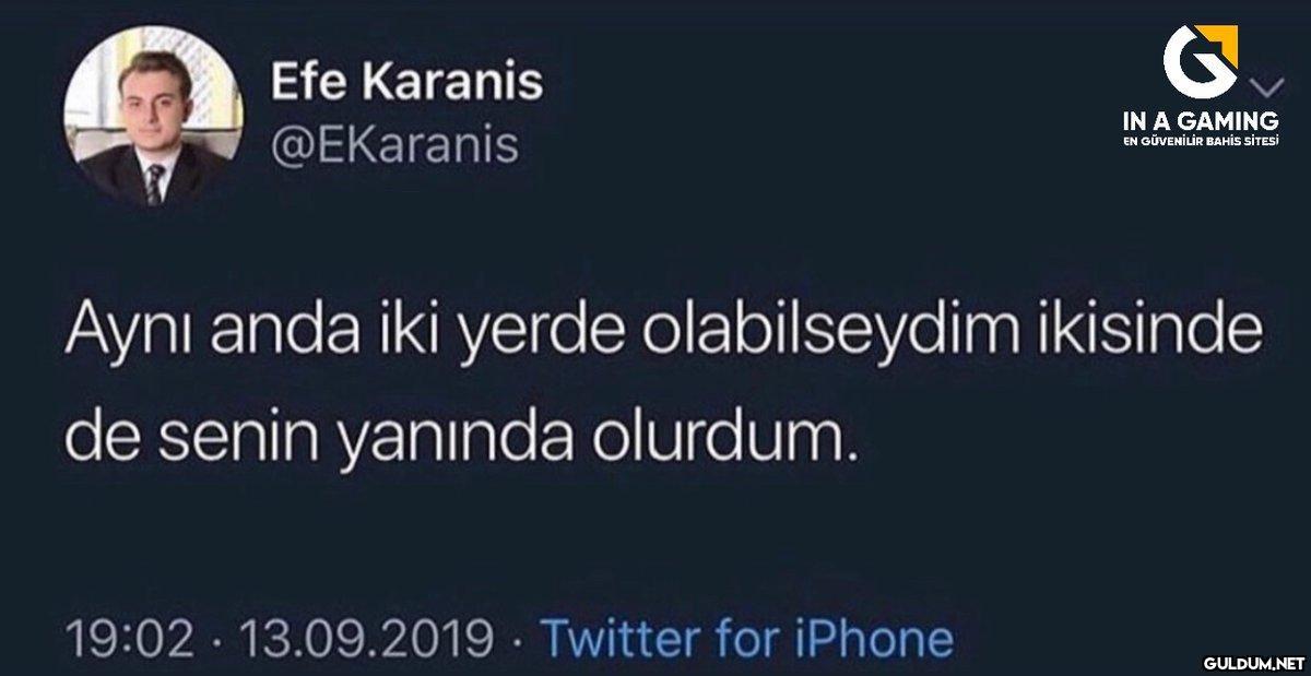 Efe Karanis @EKaranis IN A...