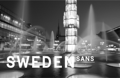 Sweden is a typeface, and you can download it here. Local design firm Söderhavet was charged wi