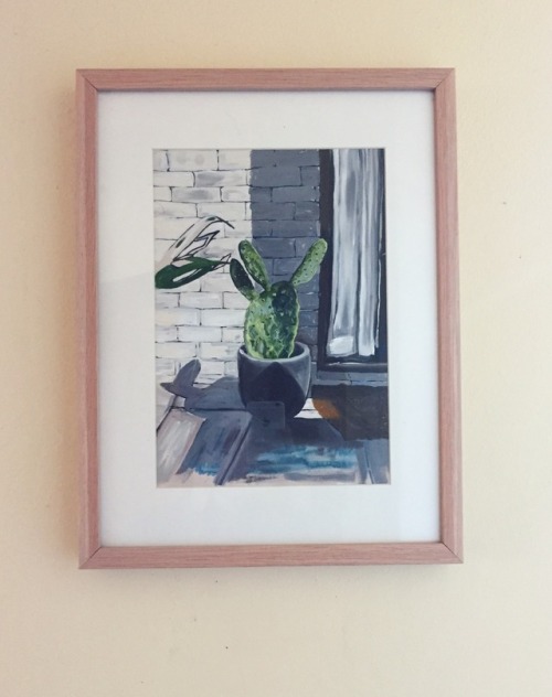 Cope Street Cactus framed and available to buy from my website: www.ellaclawley.com