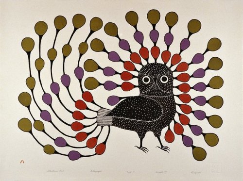 womansart: Kenojuak Ashevak (Canadian/Inuit artist) 1927 - 2013Illustrious Owl, 1999