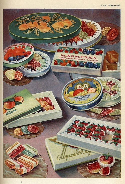 sovietpostcards: Soviet ready-made confectioneries. Most of these are widely produced to this day.&n