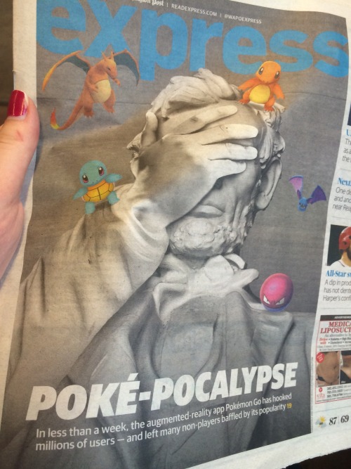 scribbleowl: philhollywood: unassumingvenusaur: This is the cover of today’s Washington Post E