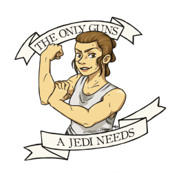 arcelian:  episode 8 better have a rots style training montage with rey in a tank top, lucasfilm im counting on you (on redbubble here….. for now) 
