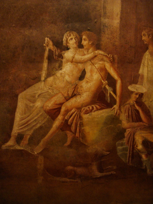 Dido and Aeneas.  Fresco in the Third Style from the House of the Cithara-Player, Pompeii; now 