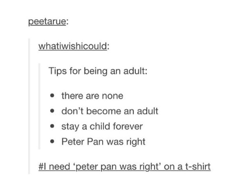 It would be sinful to not post this. I love when I see Peter Pan related things in places