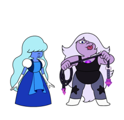 damnmillionaire:  Yoo sorry about the lack of fusions, I was in the ER. Tanzanite!!! A fusion of Amethyst and Sapphire. 