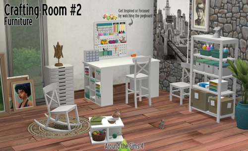 Around the Sims 4 | Crafting Room #2 - FurnitureMore for this huge Craftig room thema with now the m