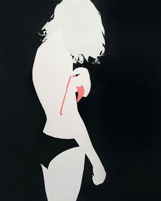 Natasha Law  (British, b. 1970, Lewisham, London, England) - 1: Pink Circle on Blue, 2016  2: Grey a