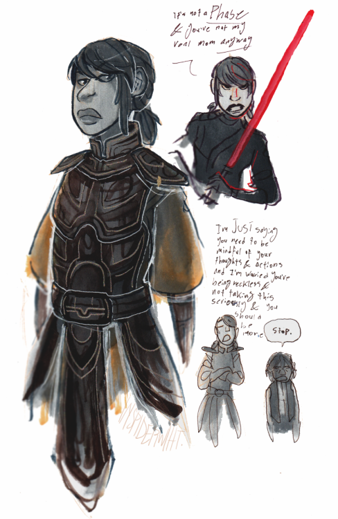 spindlewit:Assorted sketchbook starwarses from the past few months, including the original space-wiz