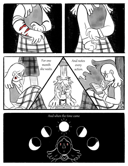 xhuuya:  foreign-shores:  untitled comic!! Written and sketched by Alex Drawn by Sidney   @tahthetrickster  