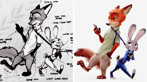 waltyensidworld:  Sketches vs Promotional Pictures