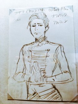 Initial draft sketches of Prince Otabek and young Yuri by Kubo, as seen at the Kubo Mitsurou Exhibition in Japan!! &lt;3(You can see sketches of everyone else at the source)