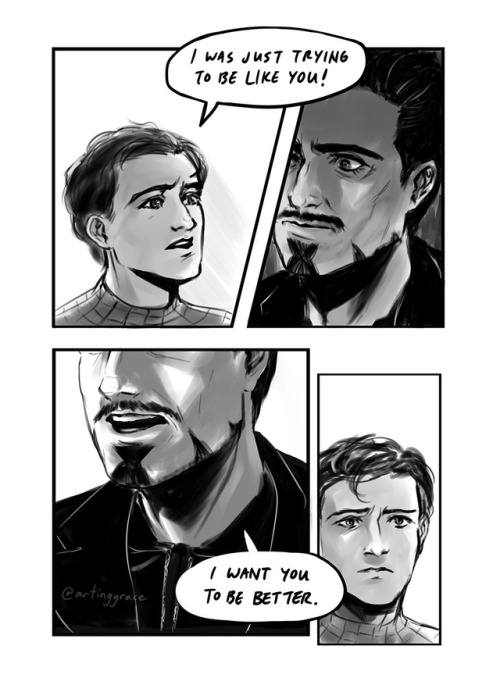 artinggrace: tony’s POV to my previous peter comic kinda hard being a mentor when you dont really th