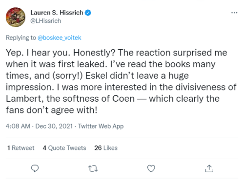 Uh Huh. Tell Us All Another One, Lauren.