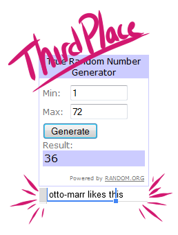 And here are the winners of the giveaway! toxitty38 won a complex bustsebkha won a simple bustotto-marr won a chibi I used this spreadsheet with the notes on it (72 after I removed my name) and used Random.org to get a numberI counted them from bottom