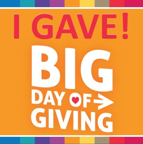 Today is Big Day of Giving! If anyone’s from the Sacramento area, go to this site and you can donate to a community organization of your choice! I donated to the Cool Davis Foundation! Better hurry, its only till the end of the day! Feels good to give!
