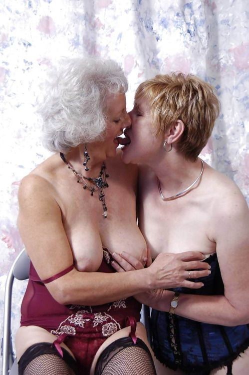 Party kissing grannies stepsister