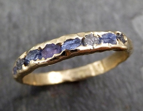 sosuperawesome:Raw Diamond Rings, by Angeline Crowder Boyer on EtsySee our ‘rings’ tag