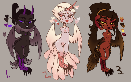 rebeccacablahart:  Harpy Girls Adoptables! OPEN by *Rebeccacablah I have a problem