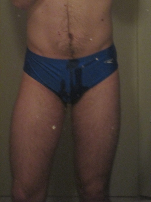 wetgayathlete:  Piss speedo..pre-shower…then post shower pics 